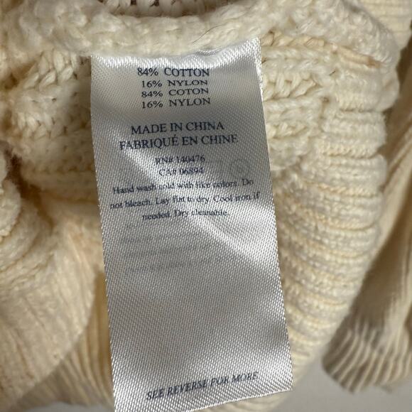 Faherty Cuddle V-Neck Button Front Cream Knit Cardigan Sweater Size XS - Picture 10 of 11